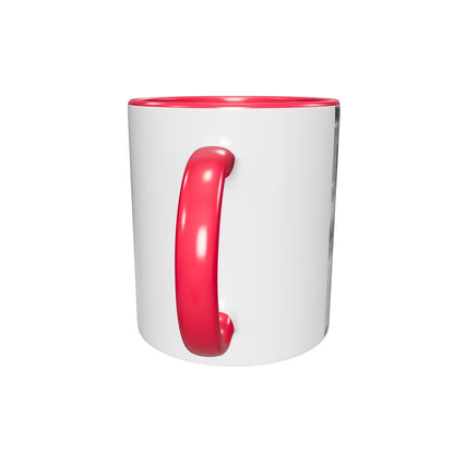 Ceramic Latte Mug 325ml – Colorful Accent Design for Any Beverage